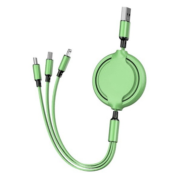 硅膠一拖三數據線